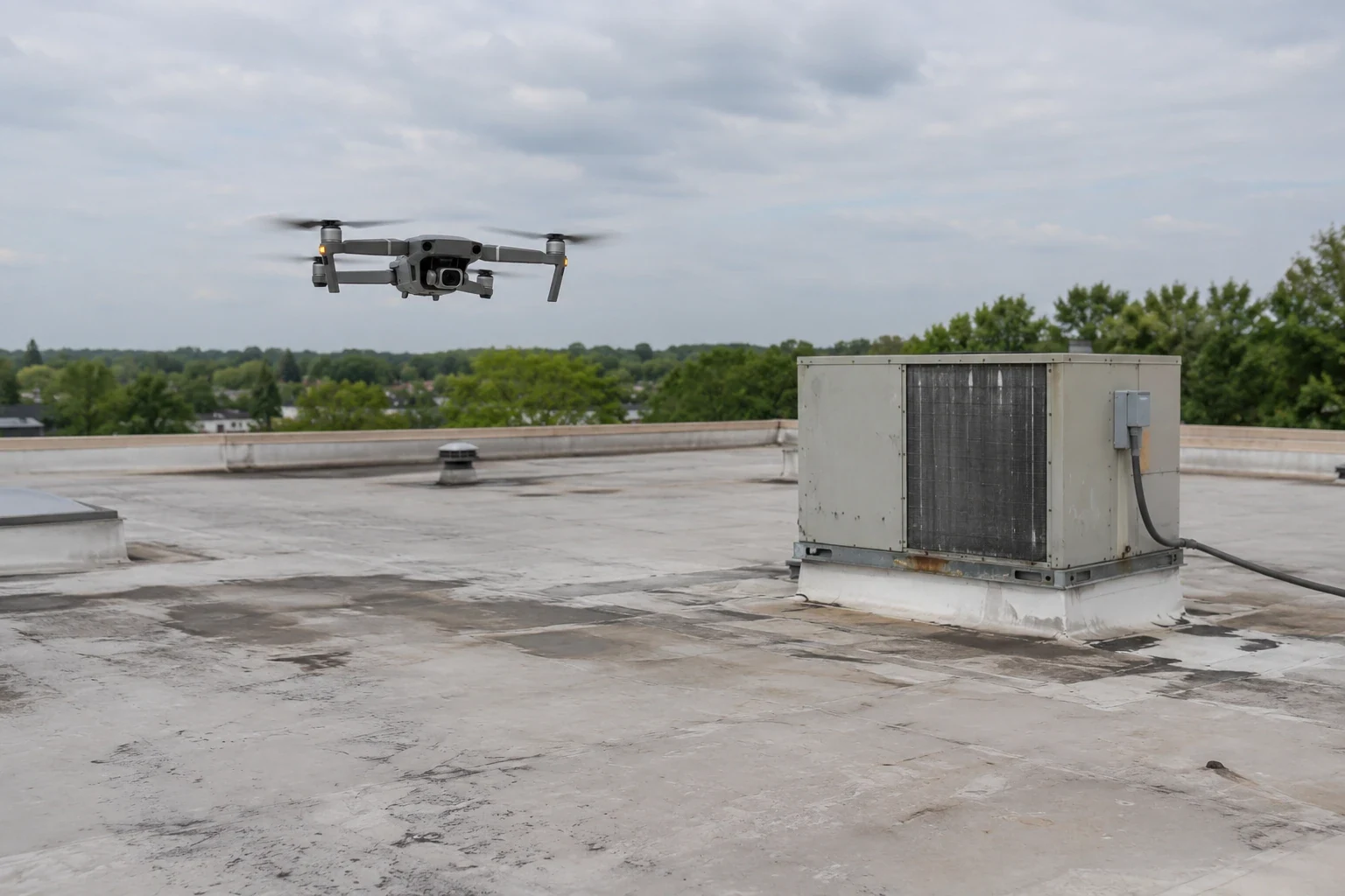 Drone roof inspection in Georgetown, TX